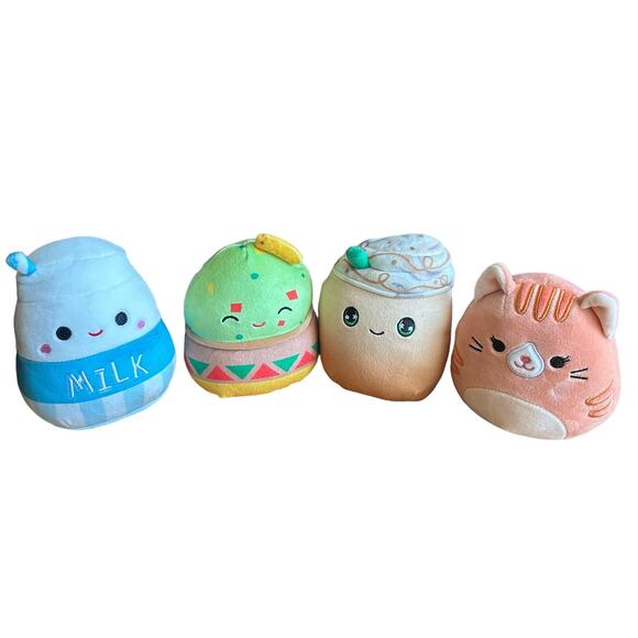 Squishmallow Other - A lot of 4 5” squishmallows melly milk Gideon guacamole mocha latte Gigi tabby